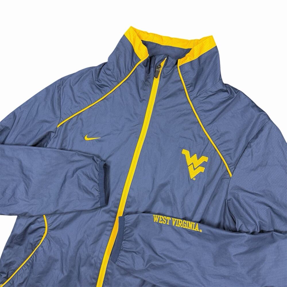 Nike West Virginia Mountaineers Storm-FIT Jacket Men Medium Navy Yellow Full Zip